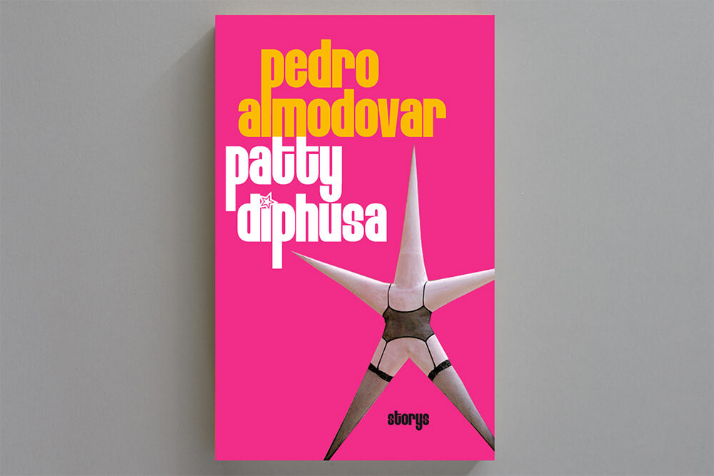 Vorschaubild auf Startseite mi gestaltung mit Coverdesign für Pedro Almodovar’s Patty Diphusa