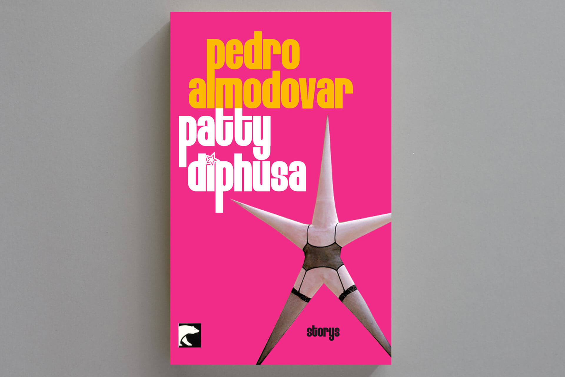 Abbildung einer Buchcover-Gestaltung für ein Taschenbuch von Pedro Almodovars „Patty Diphusa“