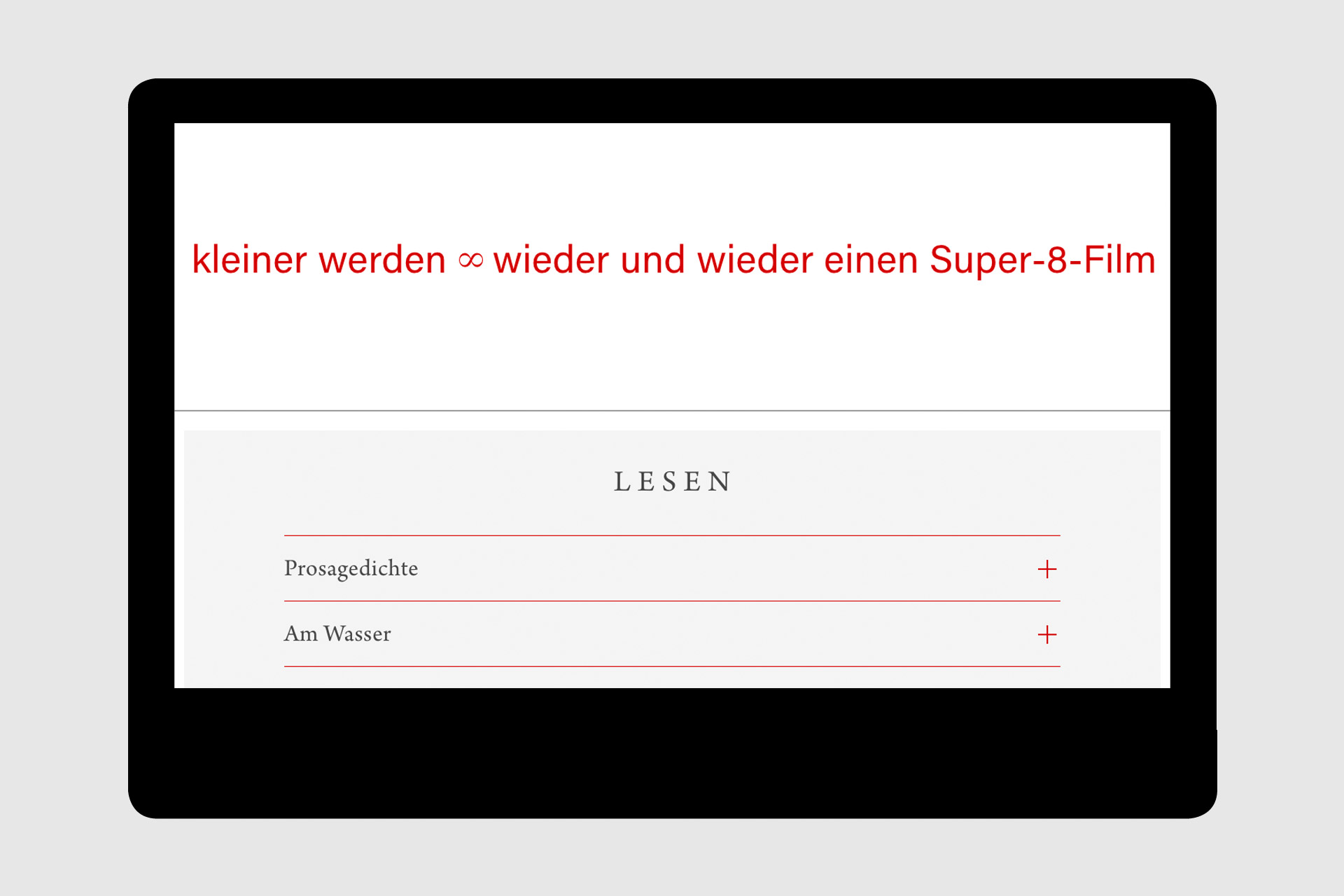 Ansichten der Frise-Website mit Ankündigungen der Ausstellung von Carsten Benger und Jenny Schäfer