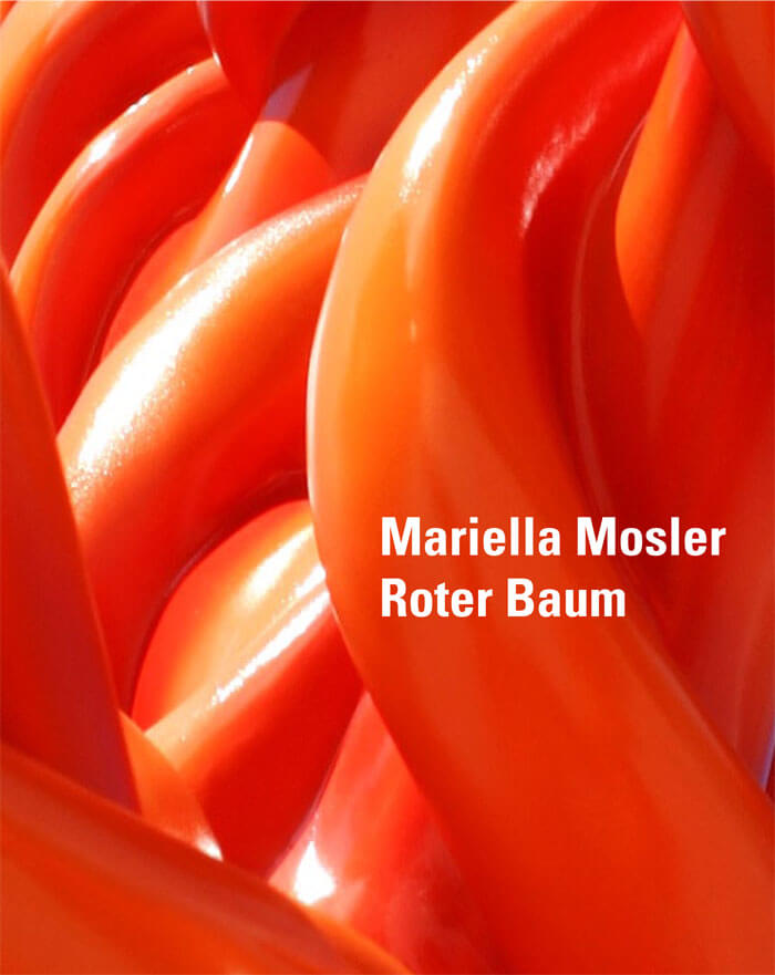 Cover des Kunstkatalogs Roter Baum für Mariella Mosler